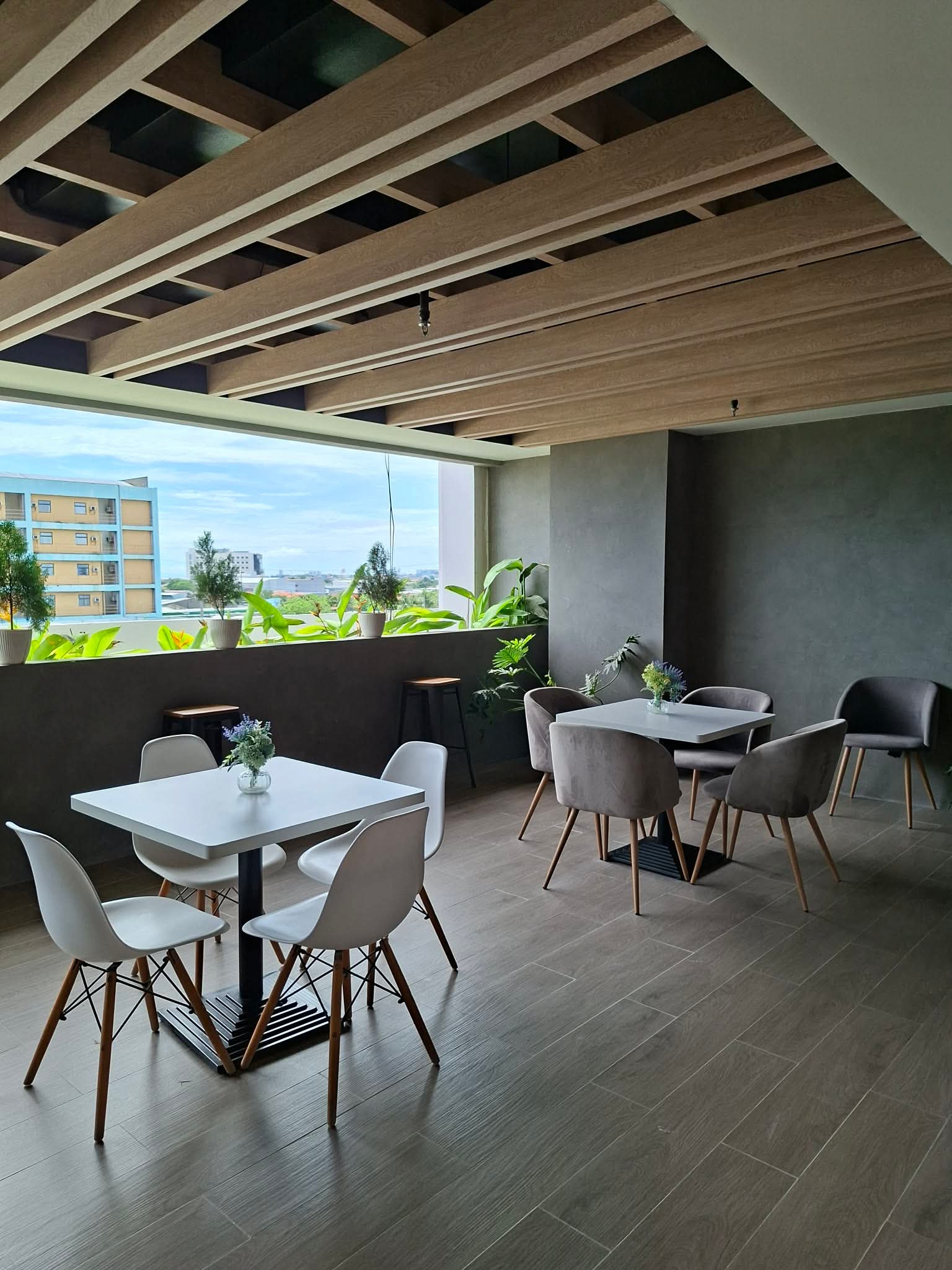 Lounge seating area at the MATES Cebu office