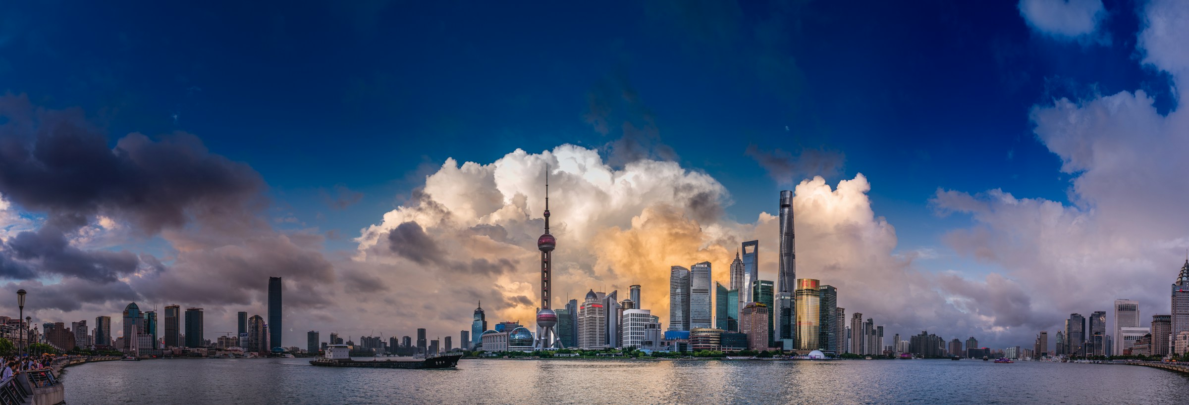 Shanghai skyline beside the Huangpu River